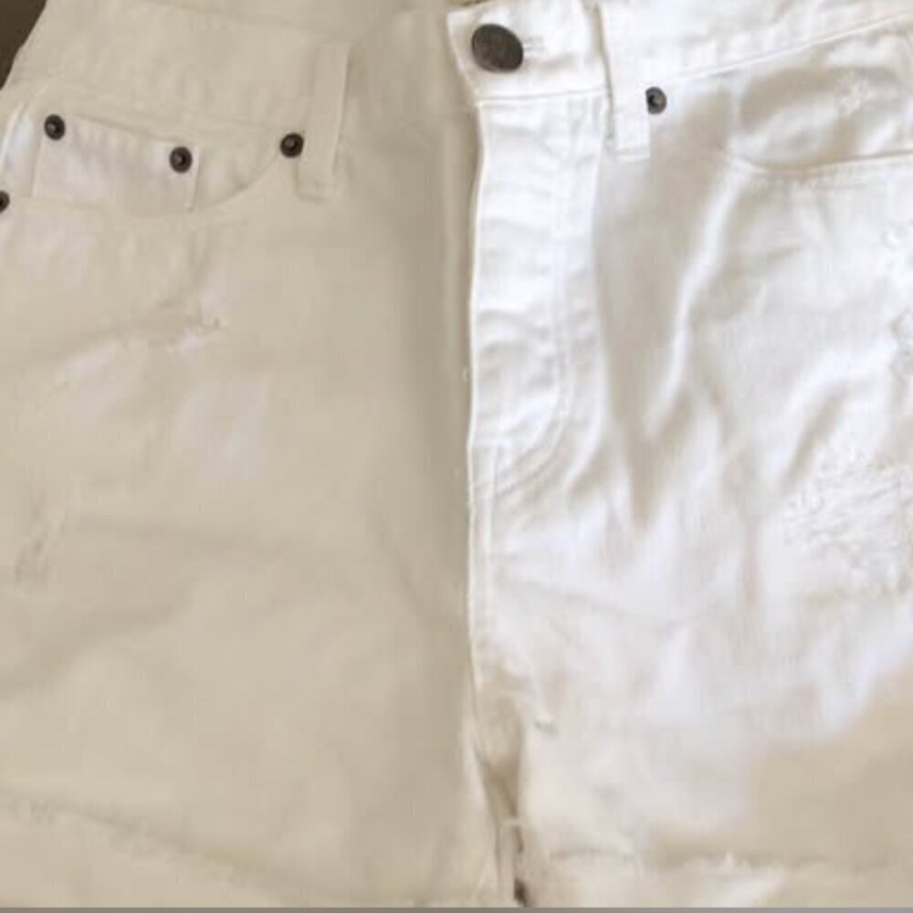 J Crew Cut off White Shorts Size 28